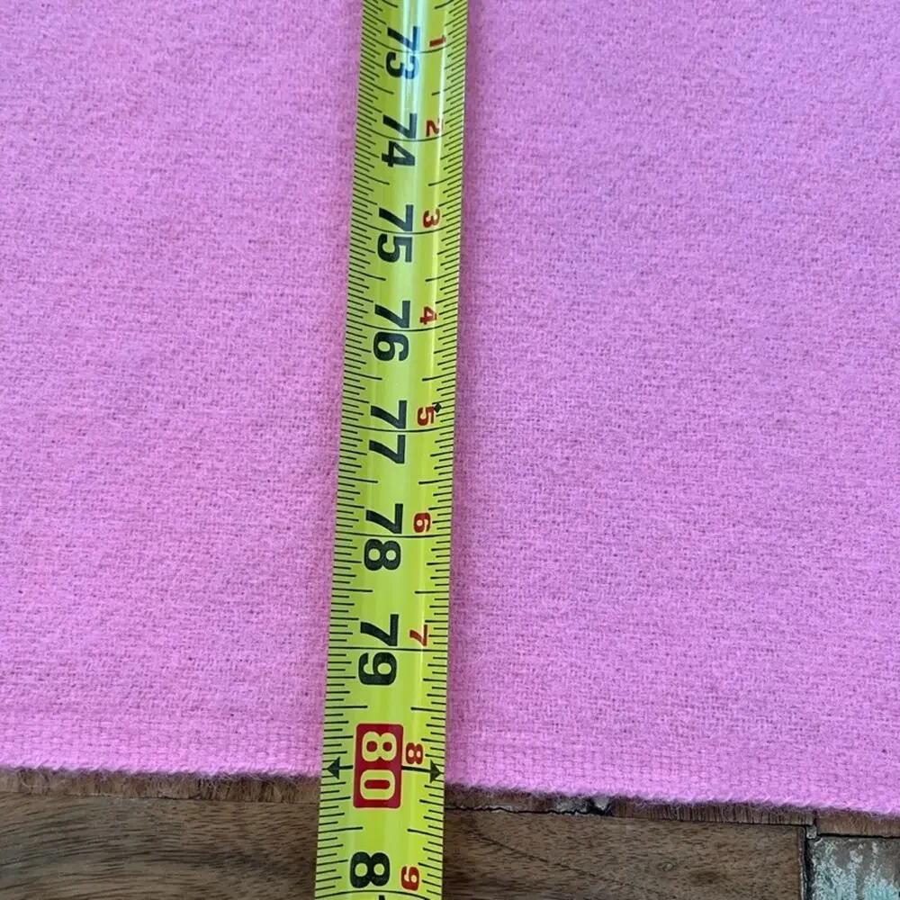 Vintage Pink Wool Blanket 80 x 88